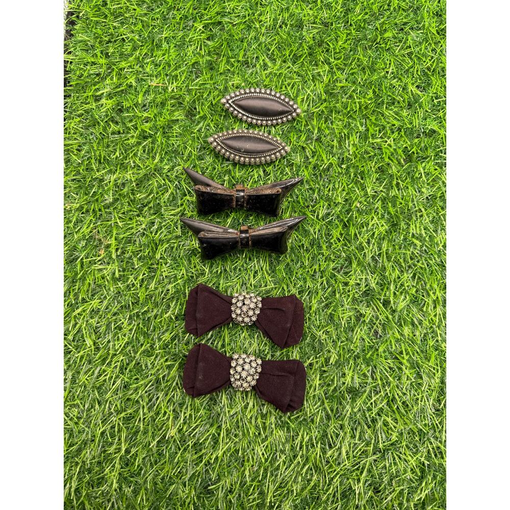 Vintage Lot of 3 Sets Decorative Shoe Clips - Bow Designs